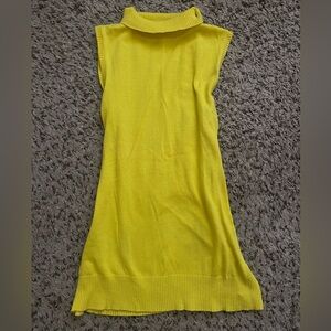 Yellow Sleeveless Knit Top